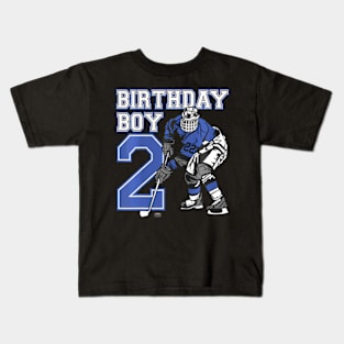 Kids 2 Year Old Ice Hockey Themed Birthday Party Boy 2Nd Kids T-Shirt